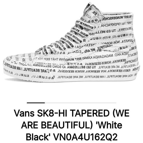 Vans Other - Men's Vans "We Are Beautiful" Sk8-Hi Tapered Sneakers 7